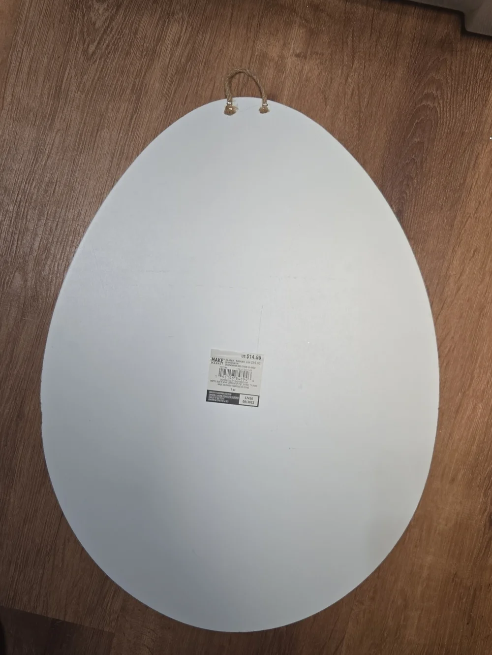 🌞Ashland White Easter Wood Egg Sign